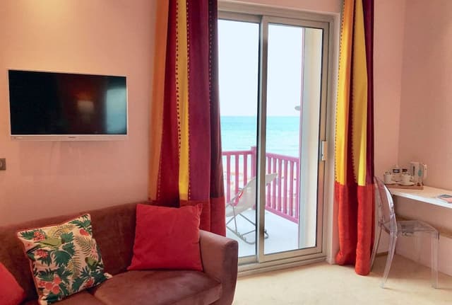 Chambre Double Deluxe, 1 grand lit, terrasse, vue mer