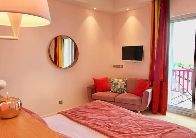 Chambre Double Deluxe, 1 grand lit, terrasse, vue mer