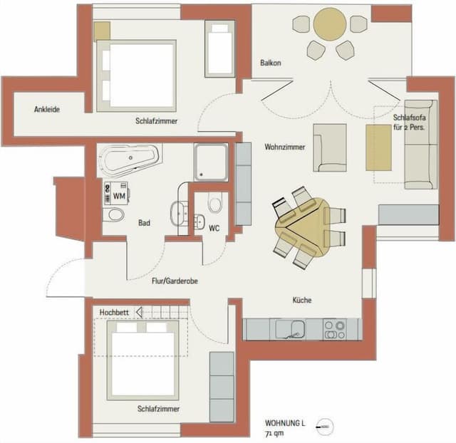 Apartment, 2 Bedrooms