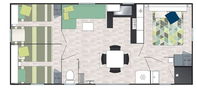 Mobil home TEXAS CONFORT 8 p Dimanche