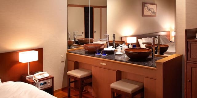 Japanese-Western-style Room [Niji] - River view, twin beds, prefabricated bathroom, Non Smoking