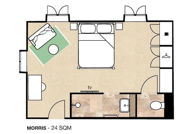 Standard Double Room, Ensuite (Morris)