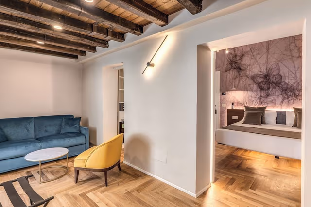 Quadruple room with private terrace on the fifth floor in the separate building