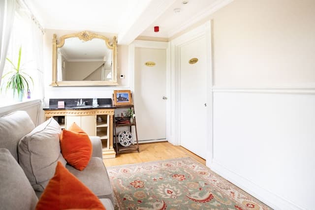 Caspian Mews building with spiral staircase access