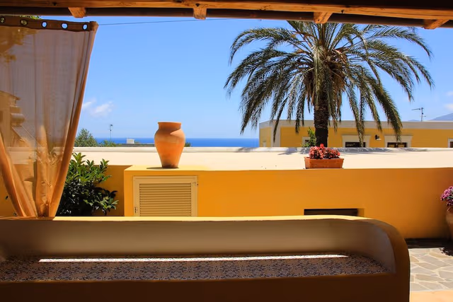 Double or Twin Room, Terrace, Partial Sea View
