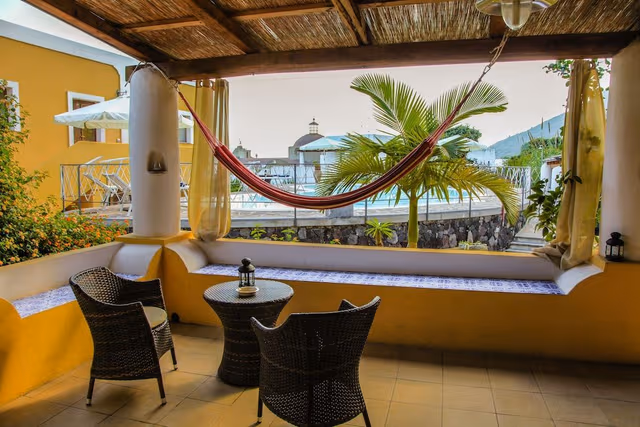 Double or Twin Room, Terrace, Pool View
