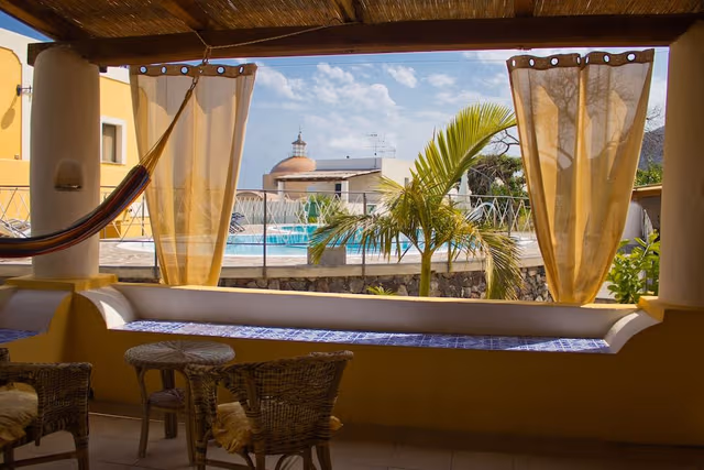 Double or Twin Room, Terrace, Pool View