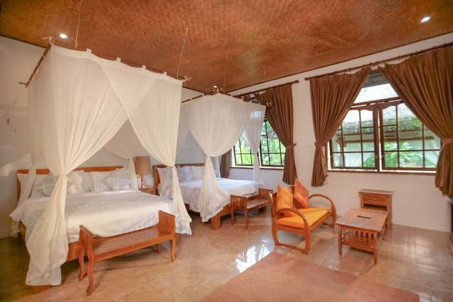 Double or Twin Room, 2 Queen Beds, Pool View, Ground Floor