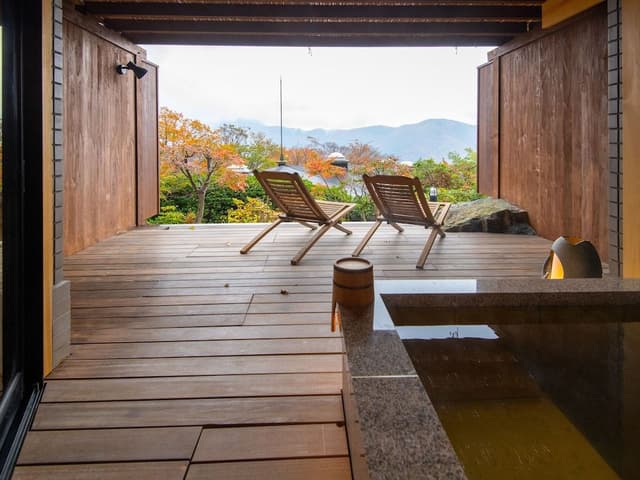 Twin Room w/ Private Onsen & Terrace (1F) Halfboard (Breakfast & Dinner), Check-in 3pm-6pm