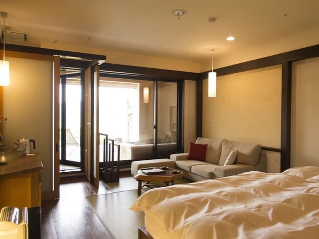 Twin Room w/ Private Onsen & Terrace (1F) Halfboard (Breakfast & Dinner), Check-in 3pm-6pm