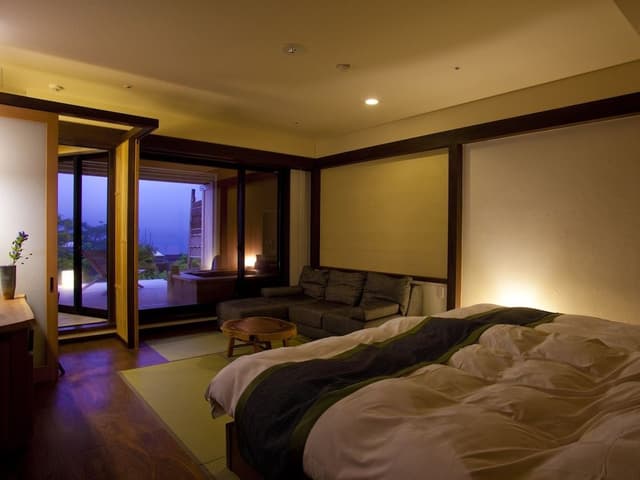 Twin Room w/ Private Onsen & Terrace (1F) Halfboard (Breakfast & Dinner), Check-in 3pm-6pm