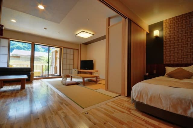 Deluxe Japanese Western Style Room with Open-Air Bath - YUAN - , Non Smoking, 51sqm