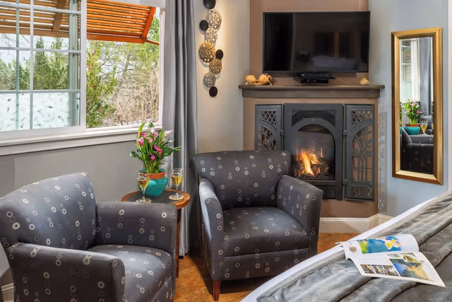 The Gray Pine, 1 King Bed, Private Bathroom, Mountain View