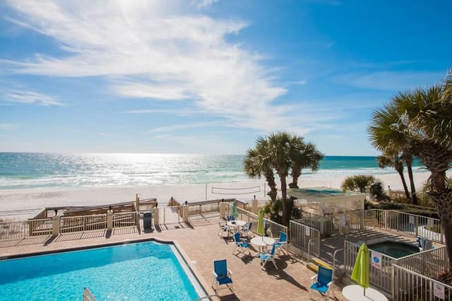 Deluxe Double Room, 2 Queen Beds, Accessible, Beach View