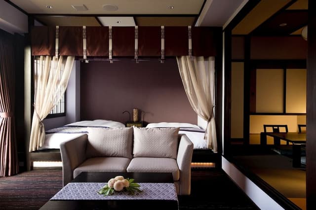 Japanese Western Style Twin Room with Japanese Futon and Private Open-air Bath, Non-Smoking