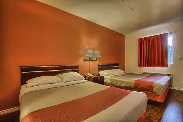 Standard Room, 2 Queen Beds, Non Smoking, Refrigerator & Microwave