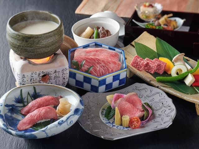 Japanese Style Room with Outdoor Bath, Ohmi Beef Dinner