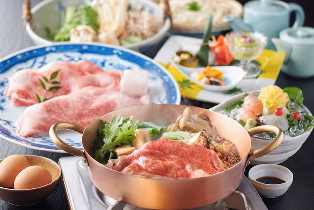 Japanese Style Room with Outdoor Bath,Ohmi Beef Sukiyaki