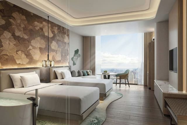 Room, 2 Double Beds, City View