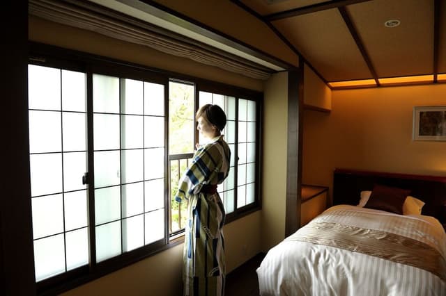 [Tsubaki] Japanese Style Room, 11.5 Tatami Mat, 2 Single Beds and Futon, Non-Smoking