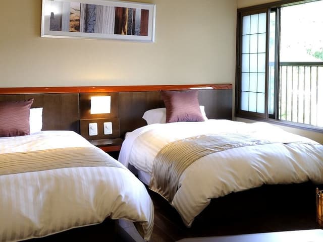 [Ume] Japanese Style Room, 11.5 Tatami Mat, 2 Single Beds and Futon, Non-Smoking