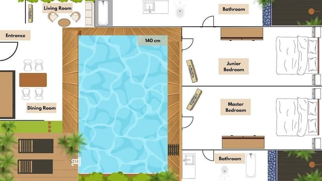 Villa, 2 Bedrooms, Private Pool (Daily Afternoon Tea)