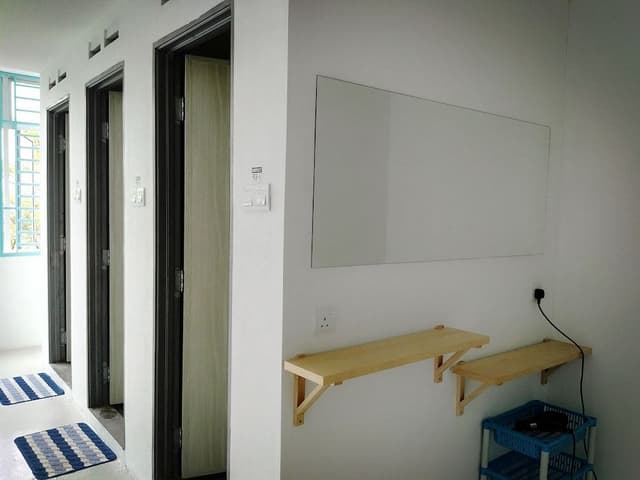 Private Twin Bed With Shared Bathroom
