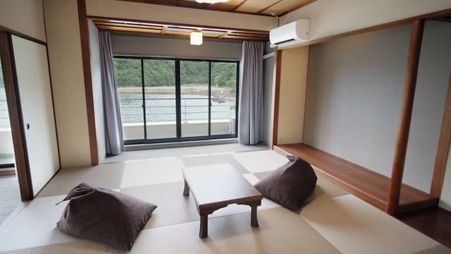 [Non-smoking] Junior Suite with open-air bath, Japanese-Western twin room, no indoor bath