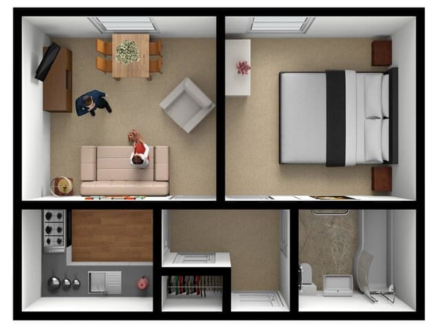 Standard Apartment, Ensuite, Garden View (with Bath)