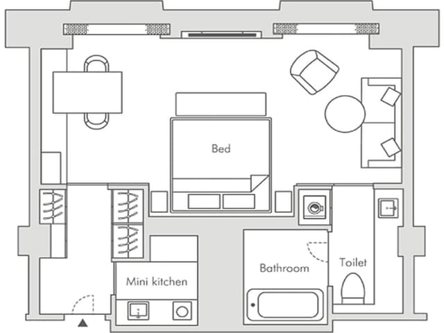 [Single Use] Espacio Deluxe Double Room with Lounge Access, Non Smoking