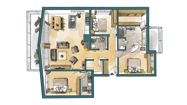 Penthouse, 3 Bedrooms