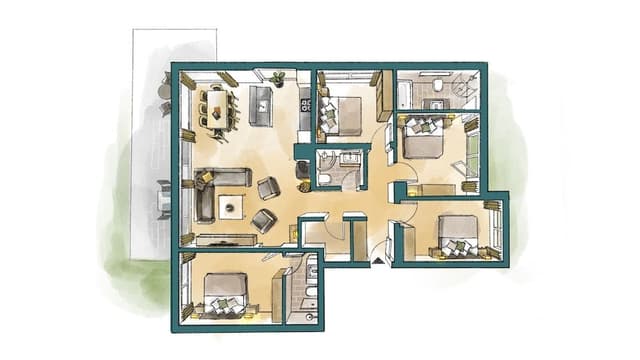 Exclusive Apartment, 4 Bedrooms, Kitchen