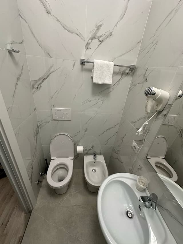 Family room with bathroom