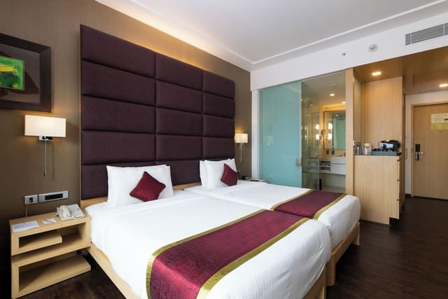 Premier Twin Beds with Pool View and Lounge Access - Happy Hours 6:30 PM to 8:30 PM
