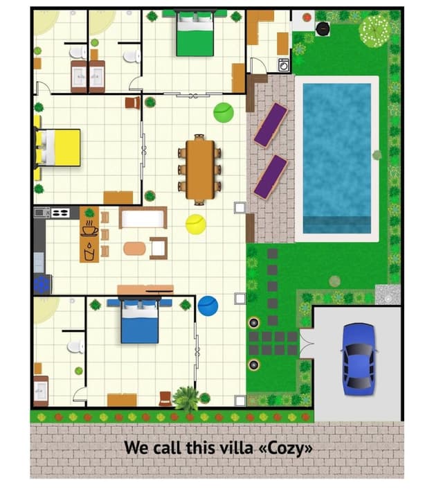 3 Bedroom Cozy villa