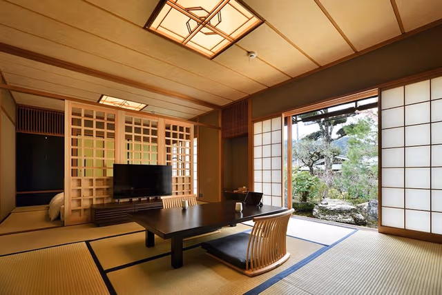 Japanese Style Twin Bed Room with Onsen (No smoking)