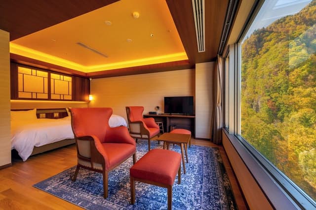 [View Floor] Twin Room (Private Hot Spring with a view), Beef course dinner, Non Smoking