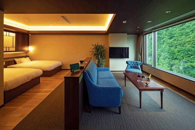 [View Floor] Luxury Room (Private Hot Spring with a view), Beef course dinner, Non Smoking