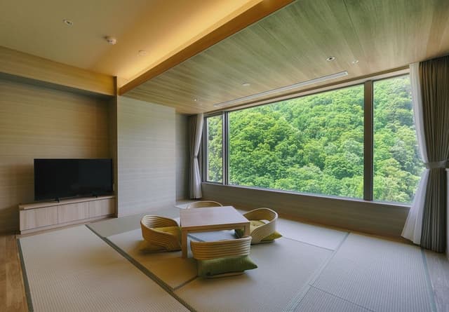 [View Floor] Japanese Western Style Room (Private Hot Spring with a view), Beef course dinner, NS