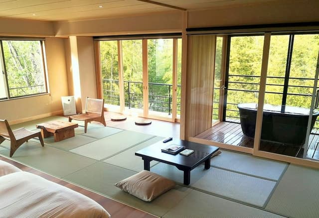 [TAKE-NO-NE] Japanese Style Open-air-bath Room, Bamboo view, Non Smoking