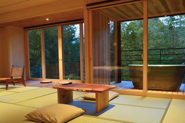 [TAKE-NO-NE] Japanese Style Open-air-bath Room, Bamboo view, Non Smoking