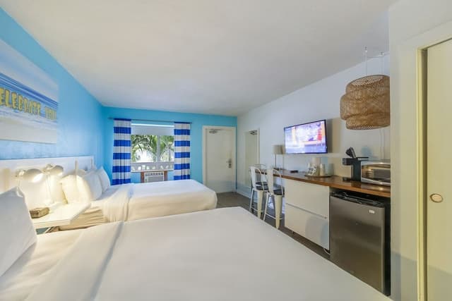 Standard Room, 2 Double Beds, Private Bathroom (Self check-in)