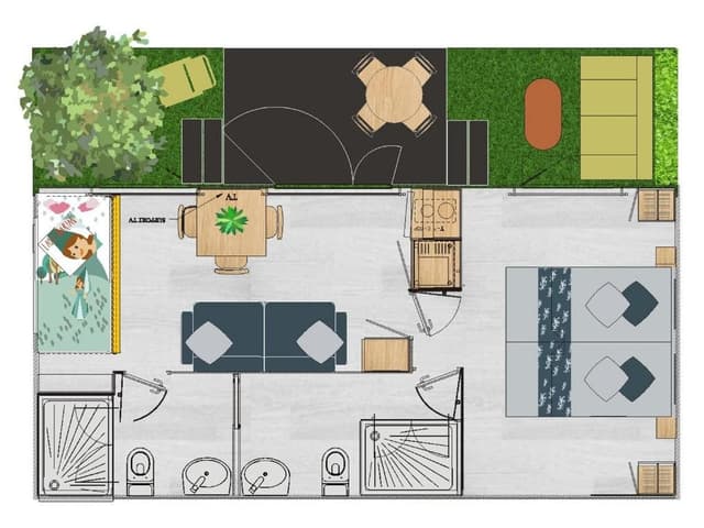 GARDENS ESTANDAR 2/5 Bungalow (2 adults)