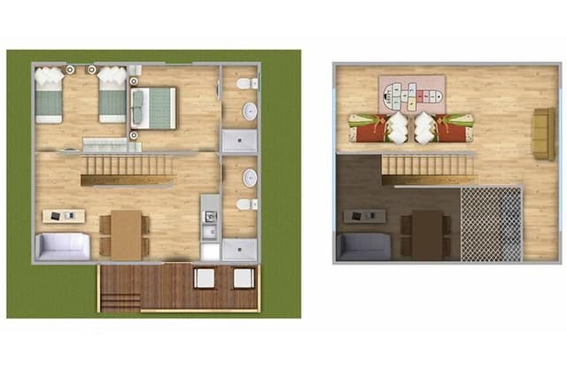 NEW GUARIDA 3/7 Family Bungalow ( 2 Adults+1 Niño))