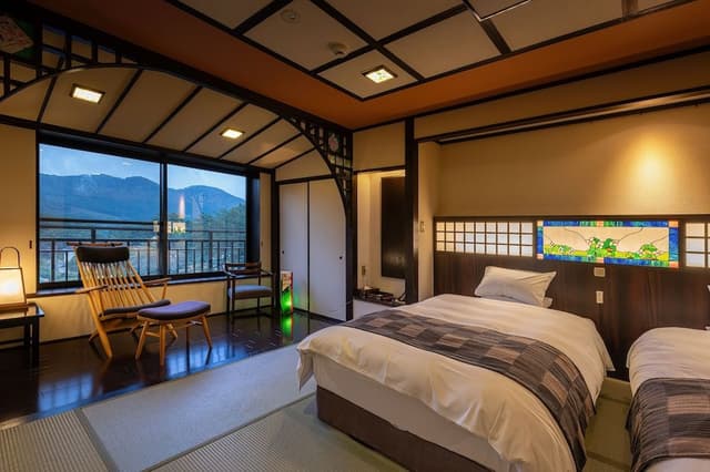 Lake Tazawa side Japanese modern twin room , Meals in a private dining room, Non Smoking