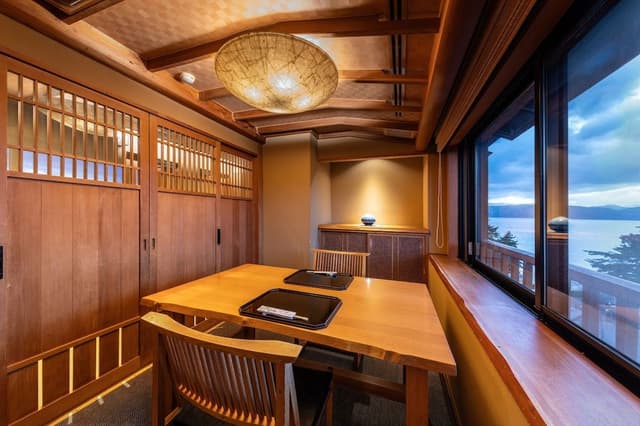 Lake Tazawa side Japanese modern twin room , Meals in a private dining room, Non Smoking