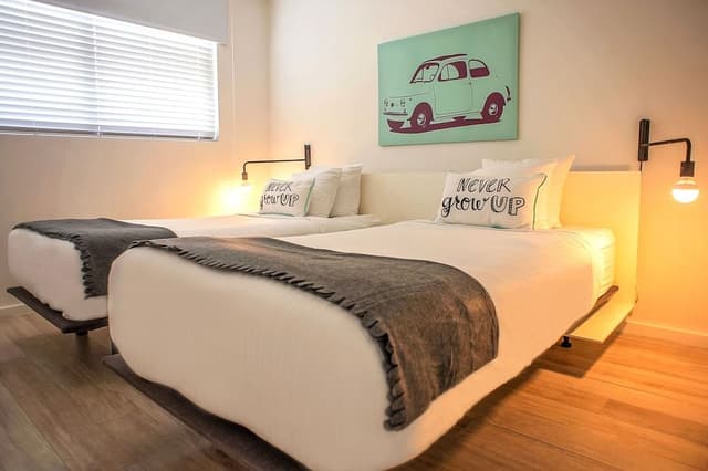 2 Bedrooms: One Queen, Two Twins