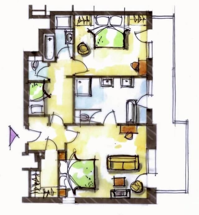 Family Suite, 2 Bedrooms, Mountain View