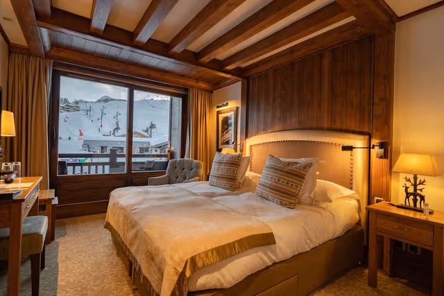 Chambre double avec Balcon et Vue Piste