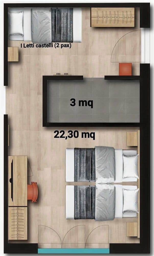 Comfort Quadruple Room, Connecting Rooms, Lake View